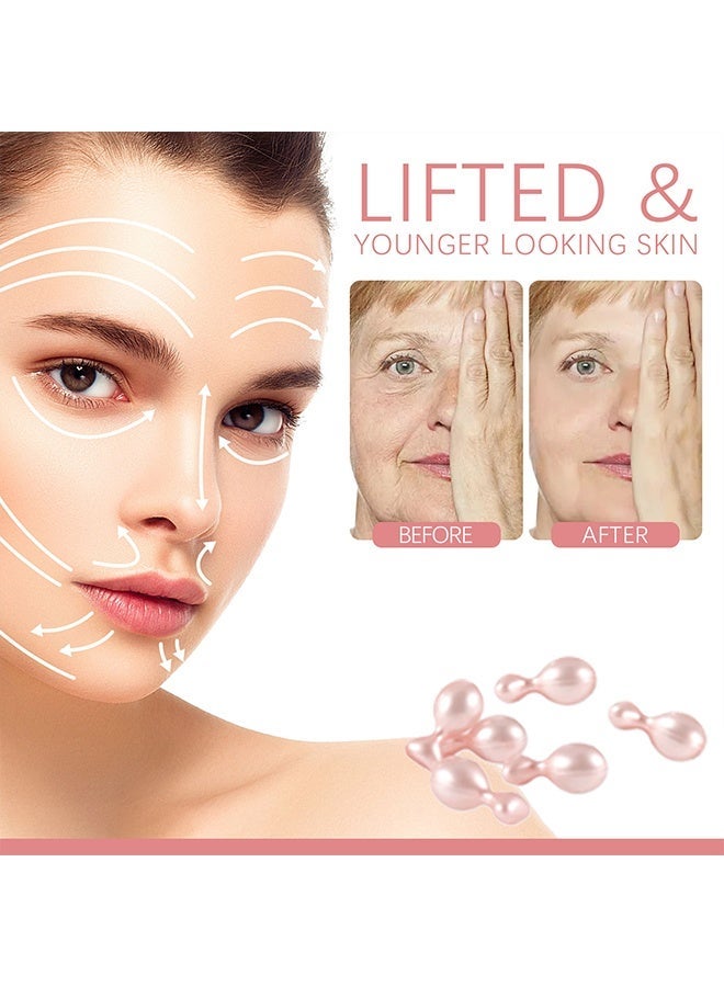 إيلهو كبسولات الوجه المضادة للتجاعيد، كبسولات فيتامين E للوجه، كبسولات سيروم حمض الهيالورونيك، سيروم مضاد للشيخوخة للوجه، إصلاح نشط للبشرة، يدعم تفتيح البشرة وإصلاح البقع الداكنة. - Image 4